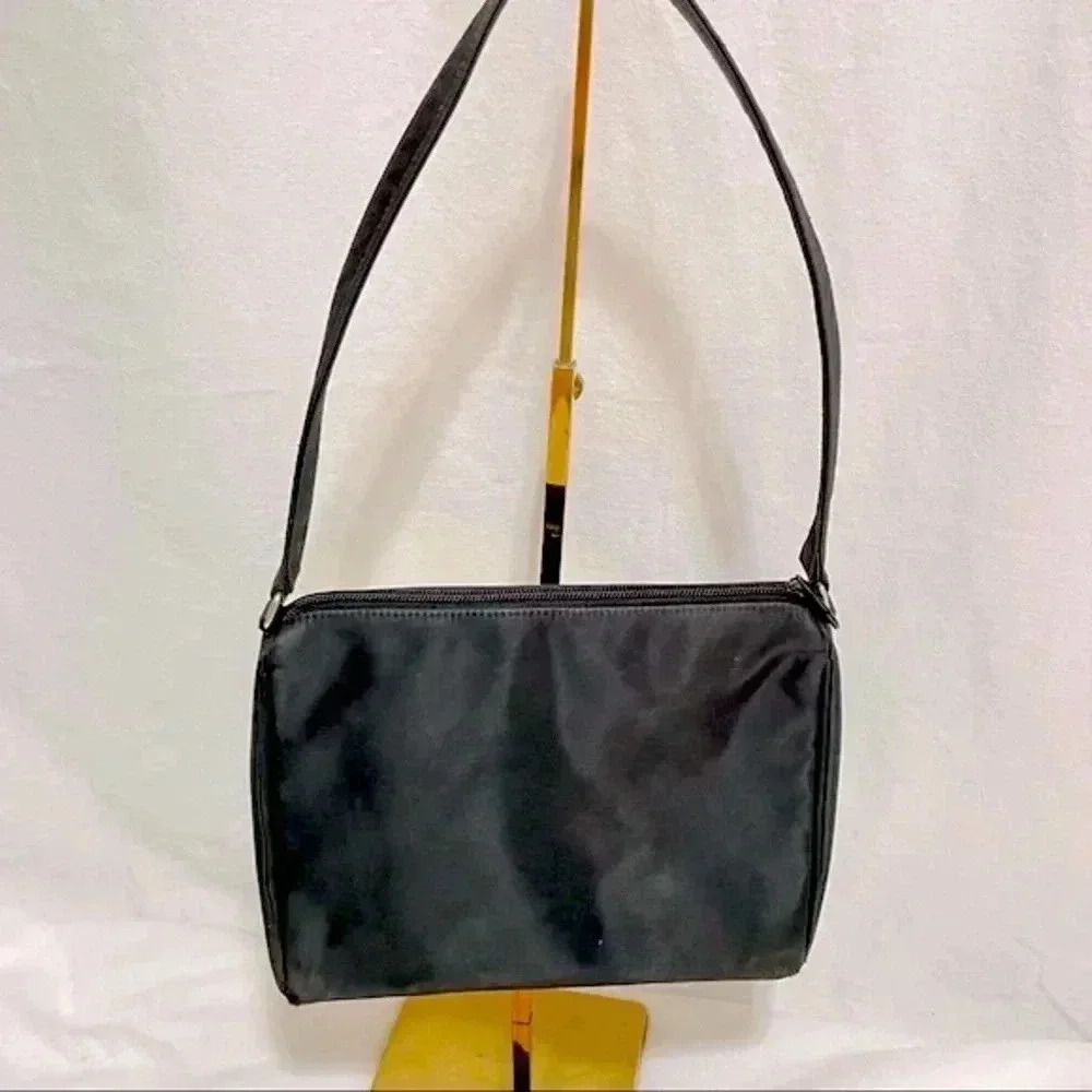 Vintage Y2K Kate Spade Black Nylon Shoulder Bag Classic Style - Picture 4 of 10